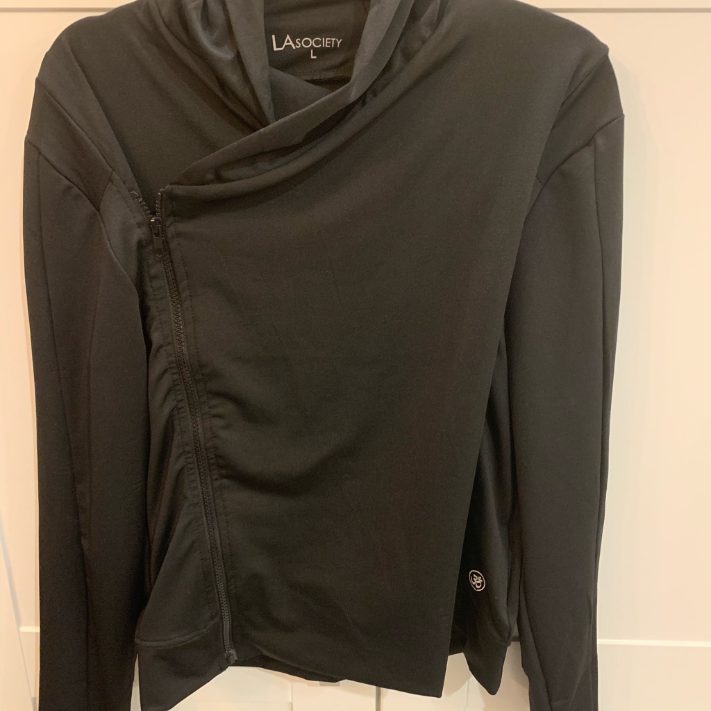 Double Zip Black Workout Jacket